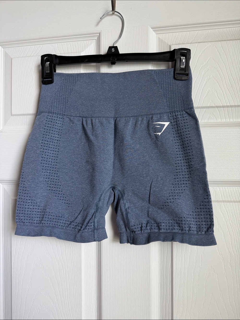 Gymshark Seamless High-Waist Bike Shorts - Slate Blue Gray